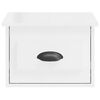 vidaXL Wall-mounted Bedside Cabinet High Gloss White 41.5x36x28cm