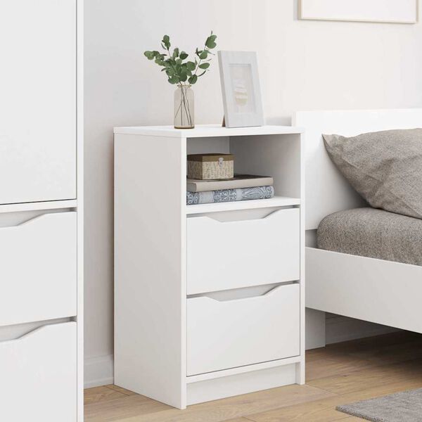 vidaXL Bedside Tables 2 pcs White 40 x 30 x 467 cm Engineered Wood