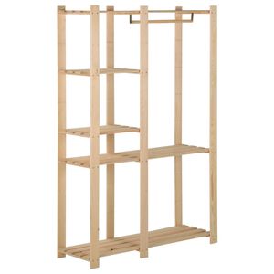 vidaXL Clothes Rack 110x38x170 cm Solid Pinewood