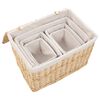 vidaXL 6 Piece Nesting Basket Set Natural Willow