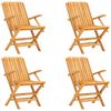 vidaXL 5 Piece Garden Dining Set Solid Wood Teak