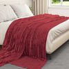 vidaXL Throw Blankets 6 pcs Bordeaux Red 270 x 240 cm Fleece