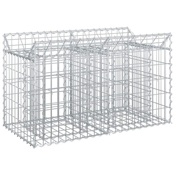 vidaXL Gabion Raised Bed Silver 100 x 50 x 60 cm Galvanised Steel