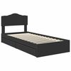 vidaXL Storage Bed with Headboard Black 90 x 190 cm Engineered Wood