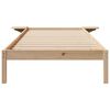 vidaXL Bed Frame with Side Tables Natural 90 x 210 cm Solid Pine Wood