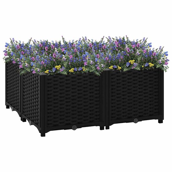 vidaXL Raised Bed 80x80x38 cm Polypropylene