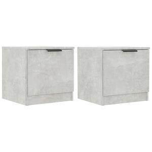 vidaXL Bedside Cabinets 2 pcs Concrete Grey 40x39x40 cm