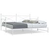 vidaXL Daybed with Trundle without Mattress White 100x190 cm Steel