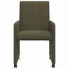 vidaXL Dining Chairs with Wheels 2 pcs Army green 57 x 66 x 94 cm