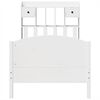 vidaXL Bookcase Bed without Mattress White 75x190 cm Small Single Solid Wood Pine