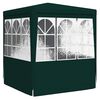 vidaXL Professional Party Tent with Side Walls 2.5x2.5 m Green 90 g/m²