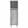 vidaXL Bathroom Cabinet Grey Sonoma 30x30x100 cm Engineered Wood