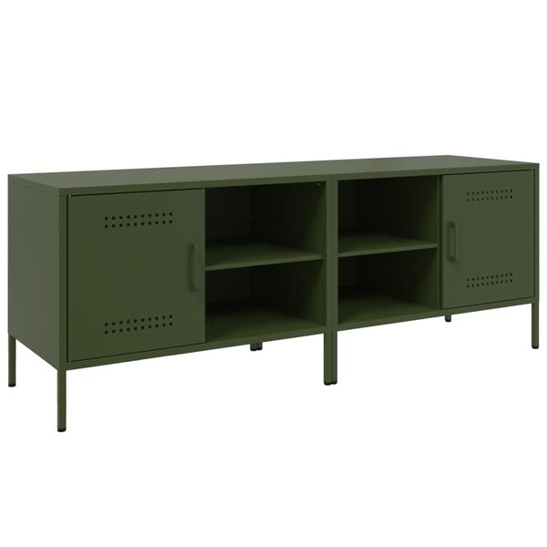 vidaXL TV Cabinets 2 pcs Olive Green 68x39x50.5 cm Steel