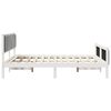 vidaXL Bed frame White and light grey 160 x 200 cm Solid pine wood