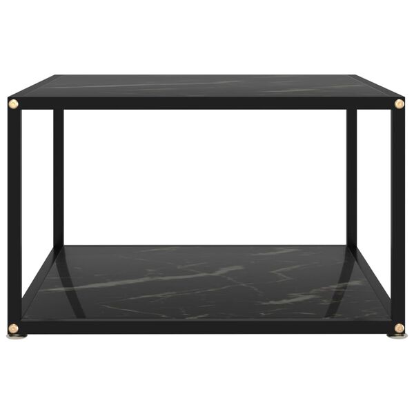 vidaXL Coffee Table Black 60x60x35 cm Tempered Glass