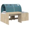 vidaXL Bed with Tunnel 3 pcs Artisian Oak and Light Blue