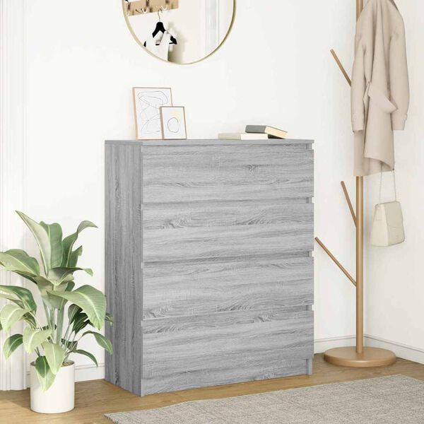 vidaXL Sideboard Grey Sonoma 80x35x99 cm Engineered Wood