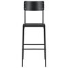 vidaXL Bar Chairs 4 pcs Black Solid Plywood Steel