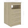 vidaXL Drawer Cabinet Sonoma Oak 40x50x76 cm Engineered Wood