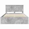 vidaXL Bed Frame Concerte Grey 135 x 190 cm Solid Pine Wood