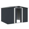 vidaXL Garden Storage Shed Anthracite Steel 257x205x178 cm