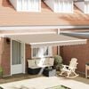 vidaXL Awning Manual Beige 400 x 350 cm Polyester and Metal