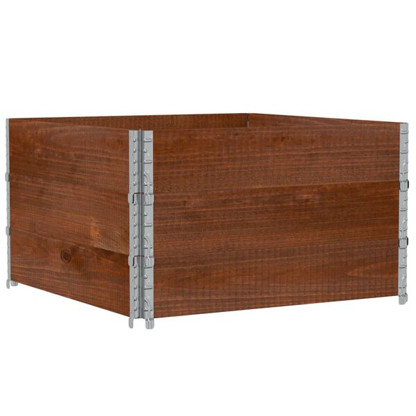 vidaXL Garden Planter Brown 100x100 cm Solid Wood Pine