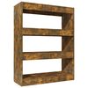 vidaXL Book Cabinet/Room Divider Smoked Oak 80x30x103 cm Engineered wood
