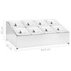 vidaXL Gastronorm Container Holder with 8 GN 1/6 Pan Stainless Steel