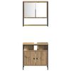 vidaXL Bathroom Furniture Set with Shelf 3 pcs Brown Engineered wood