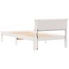 vidaXL Bed Frame with Headboard White 75 x 190 cm Solid Pine Wood