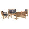 vidaXL Garden Sofa Set 5 pcs Natural Solid Teak Wood