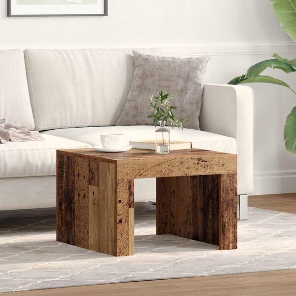 vidaXL Coffee Table Old Wood 50 x 50 x 35 cm Engineered Wood
