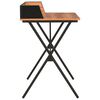 vidaXL Desk Black and Brown 80x50x84 cm
