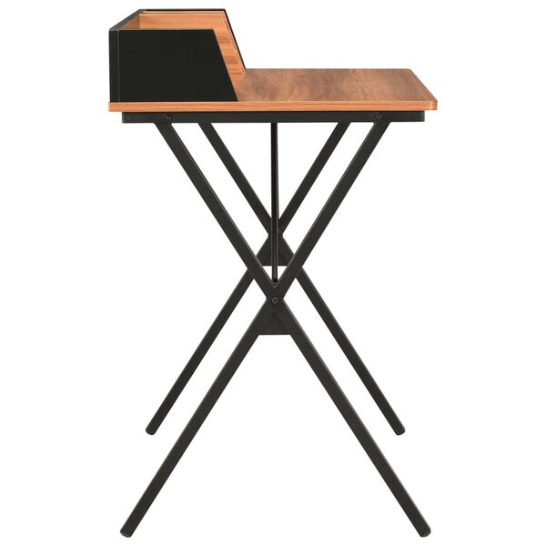 vidaXL Desk Black and Brown 80x50x84 cm