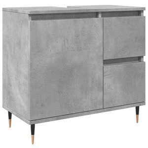 vidaXL Bathroom Cabinet Concrete Grey 65x33x60 cm Engineered Wood