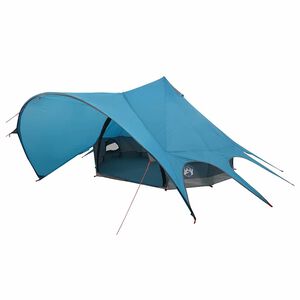 vidaXL Teepee Tent 3-Person 3-Person Blue and Grey