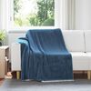 vidaXL Throw Blanket Navy Blue 150 x 200 cm Fleece