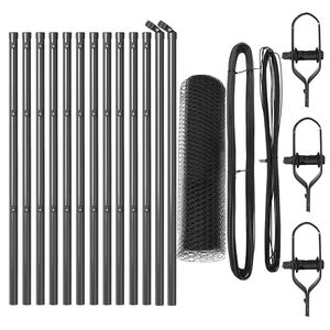 vidaXL Fence Post Grey