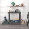 vidaXL Work Bench Grey 80x50x80 cm Solid Wood Pine