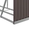 vidaXL Log Holder Brown 300x45x100 cm Galvanised Steel