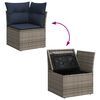 vidaXL 9 Piece Garden Sofa Set with Cushions Brown Poly Rattan Acacia