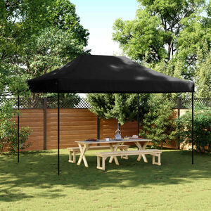 vidaXL Foldable Party Tent Pop-Up Black 440x292x315 cm