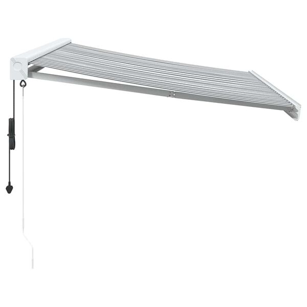 vidaXL Retractable Awning Anthracite and White 3.5x2.5 m Fabric&Aluminium