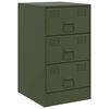 vidaXL Bedside Cabinets 2 pcs Olive Green 34.5x39x62 cm Steel