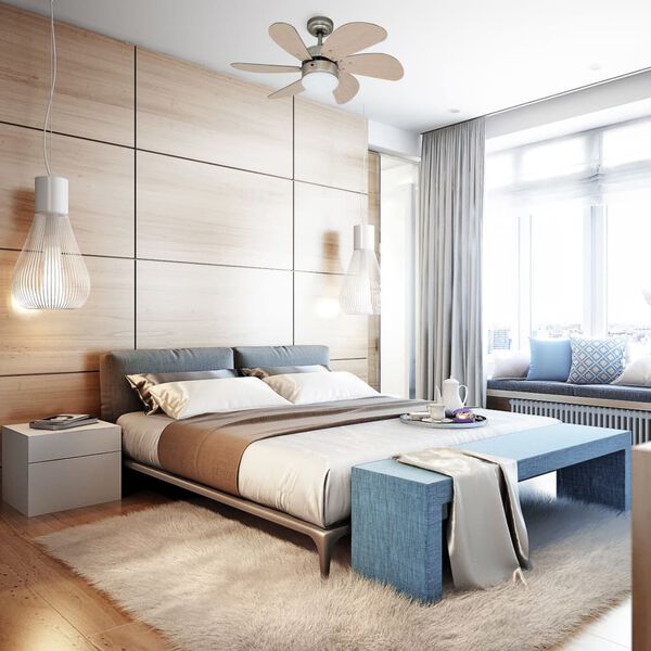 Bestron Ceiling Fan 76 cm/30" 60 W Maple/White DC30T