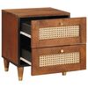 vidaXL Bedside Cabinet Brown 40 x 33.5 x 46 cm Solid Acacia wood