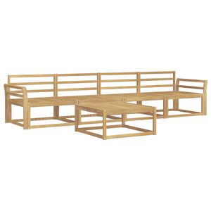 vidaXL Outdoor Sofa Set 5 pcs White 79 x 79 x 37 cm Solid Acacia Wood