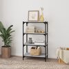 vidaXL Book Cabinet Grey Sonoma 60x33x100 cm Engineered Wood and Steel