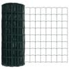 vidaXL Fence with Post Green 0.8 x 25 m Steel